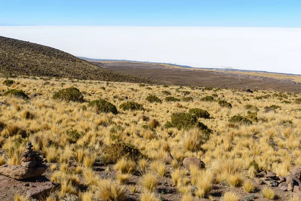 Uyuni Salt Flat Cerro Tunupa Volcano Bolivia — Stock Photo, Image