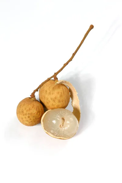 Longan Fruit White Background — Stock fotografie