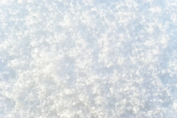 Fondo Textura Superficie Brillante Blanca Nieve Recién Caída Que Consiste — Foto de Stock