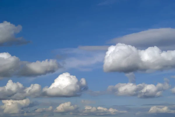 Tło Niebieski Niebo Chmur Cumulus Deszcz — Zdjęcie stockowe