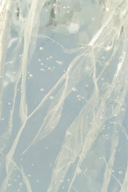 arka plan, doku: mat mavi buz Yüzey çatlak ve hava kabarcıkları ile