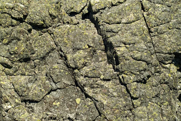 Fond Texture Surface Ridée Fissurée Une Vieille Roche Granit Recouverte — Photo