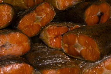 arka plan - şişman altın sayaç closeup balık füme.