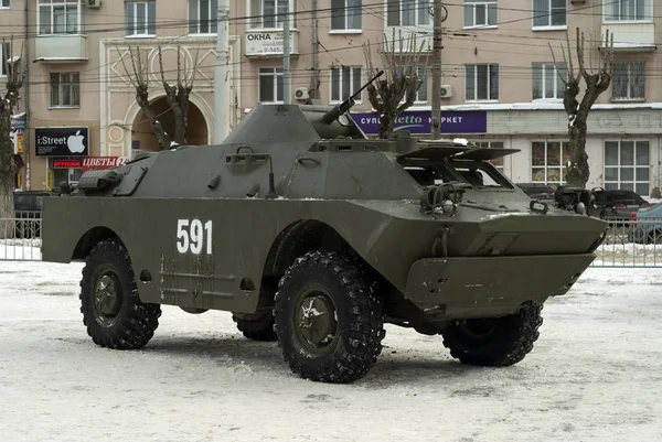 Perm Russia March 2018 Combat Reconnaissance Patrol Vehicle Brdm Standing — Stock Photo, Image