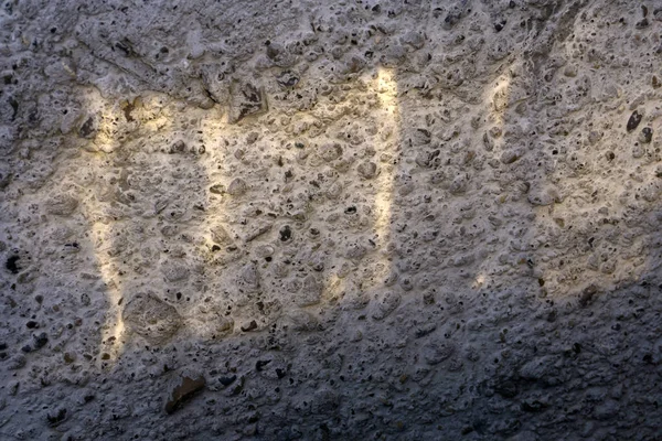 Rayon Soleil Doux Sur Mur Béton Rugueux — Photo