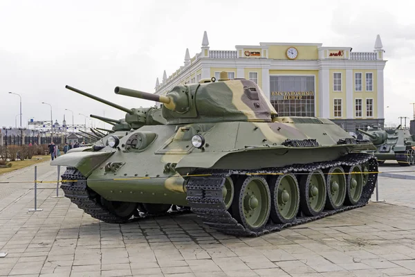 Verkhnyaya Pyshma Rusia Maret 2018 Langka Versi Awal Tank Medium — Stok Foto