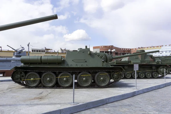 Verkhnyaya Pyshma Rusia Marzo 2018 Destructor Soviético Tanques Museo Equipamiento — Foto de Stock