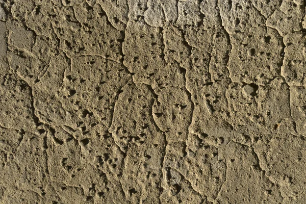 Fondo Textura Pared Arcilla Marrón Con Protuberancias Grietas — Foto de Stock