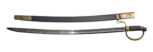 Beyaz artalanları izole kılıç kını ile antik kılıç