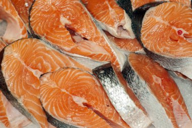 arka plan - çiğ somon biftek portre