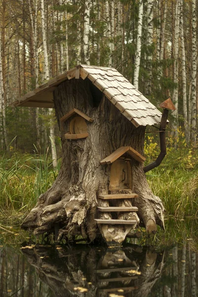 Rerm Russia Octoder 2018 Art Object House Fairy Creatures Stump — Stock Photo, Image