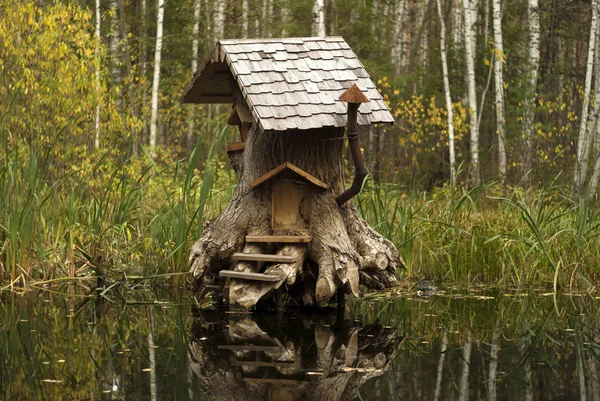 Rerm Russia Octoder 2018 Art Object House Fairy Creatures Stump — Stock Photo, Image