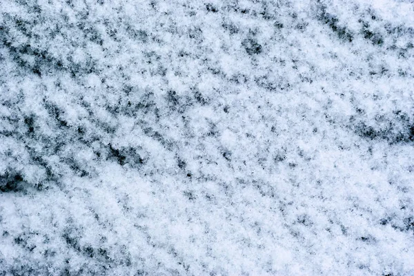 Background Texture Dark Surface Covered Fresh Soft White Snow — Stock Photo, Image