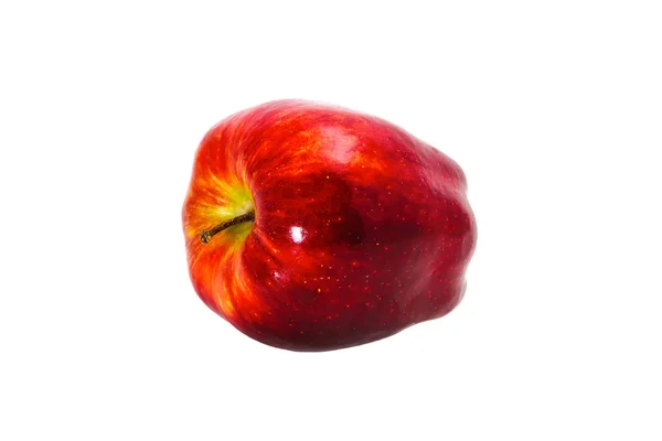 Ripe Red Apple Close Isolated White Background — Stock Photo, Image