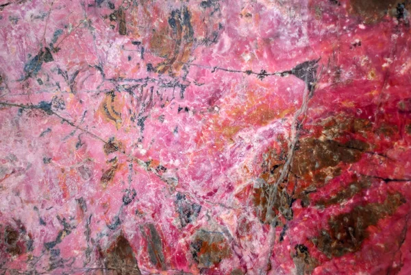 Sfondo Texture Superficie Rocciosa Rodonite Rosa Naturale — Foto Stock