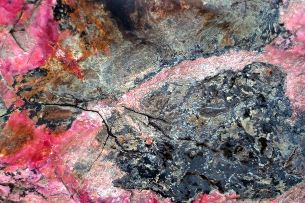 Fondo Textura Rodonita Rosa Natural Superficie Roca —  Fotos de Stock