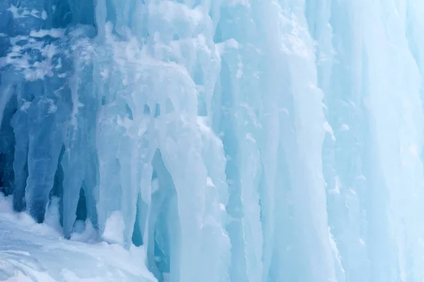 Background Natural Ice Section Glacier Icicles Frozen Waterfall — Stock Photo, Image