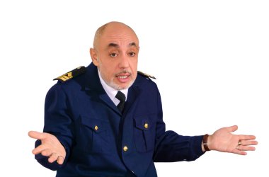yaşlı adam bir memur Denizi 