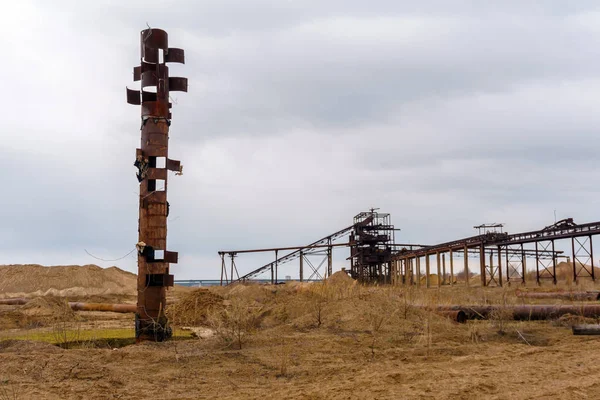 Idol of the industrial wasteland deity — Stock Photo, Image