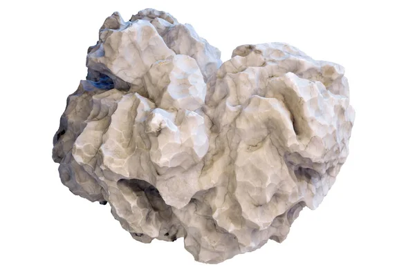 Nugget alabastro natural isolado sobre fundo branco — Fotografia de Stock