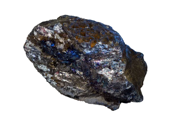 Pedazo de mineral de hierro aislado sobre fondo blanco — Foto de Stock