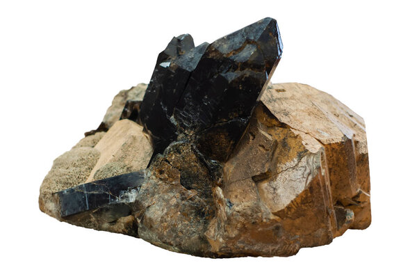 Конгломерат кристаллов мориона, шпата и мика, изолированных на дне
