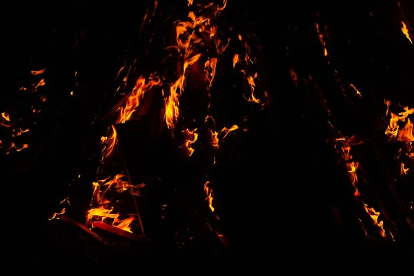 Sfondo - fiamma e carboni ardenti — Foto Stock