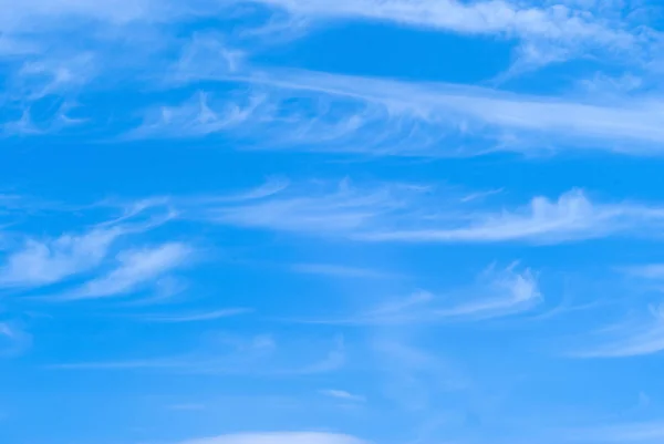 Background - blue sky with cirrus clouds — Stock Photo, Image