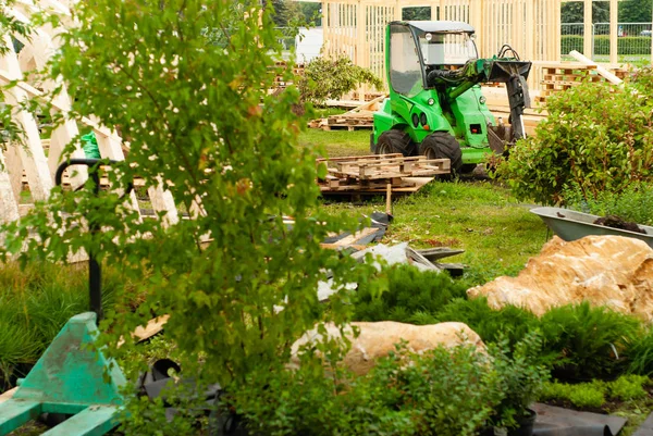 Landscape works in full swing — Stock Photo, Image