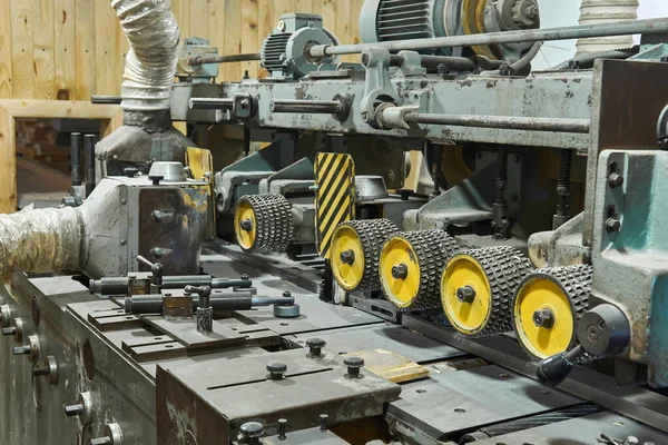 Промышленный Фон Фрагмент Машины Производства Стеновых Панелей Плит — стоковое фото