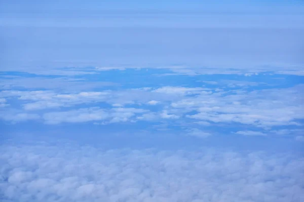 Blurred Background Cloudscape Clouds Top View Airplane Space — Stock Photo, Image