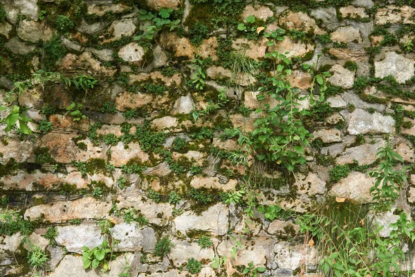 Tło Ściana Meczetowa Wykonana Surowego Wapienia — Zdjęcie stockowe
