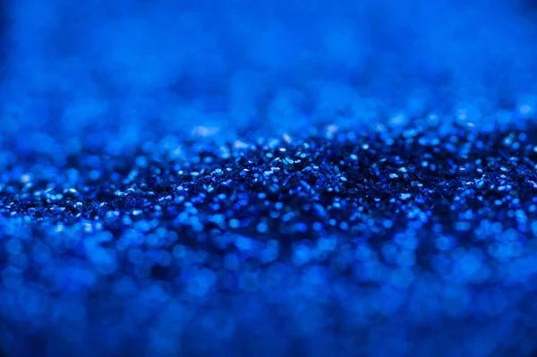 Blue glitter background, bokeh lights