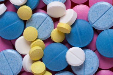 Makro çekim renkli aliminin, üstten görünüm