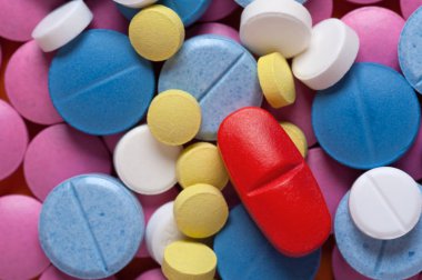 Makro çekim renkli aliminin, üstten görünüm