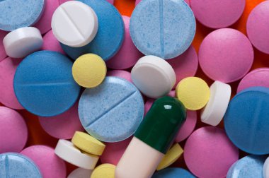 Çok renkli aliminin, üstten görünüm.