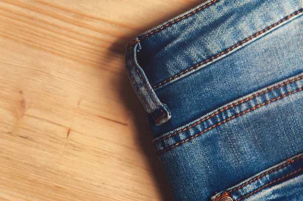Denim jeans mavi, yakın çekim.