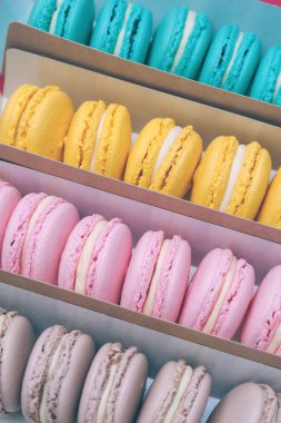 Fransız pastel Bademli kurabiye hediye kutuları