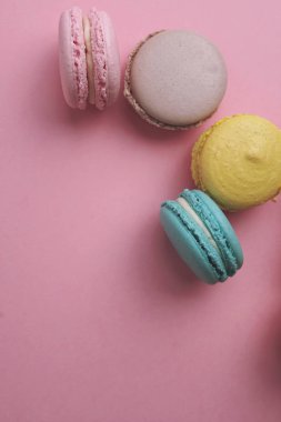 Düz yatıyordu stil pastel macaroons