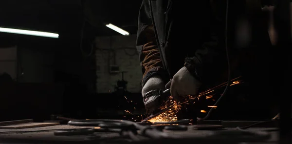 Close-up - Blacksmith Working Process.
