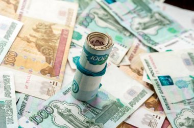 Rus rublesi arka plan