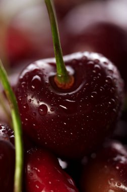 Taze lezzetli kiraz arkaplanı