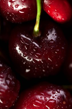 Taze lezzetli kiraz arkaplanı