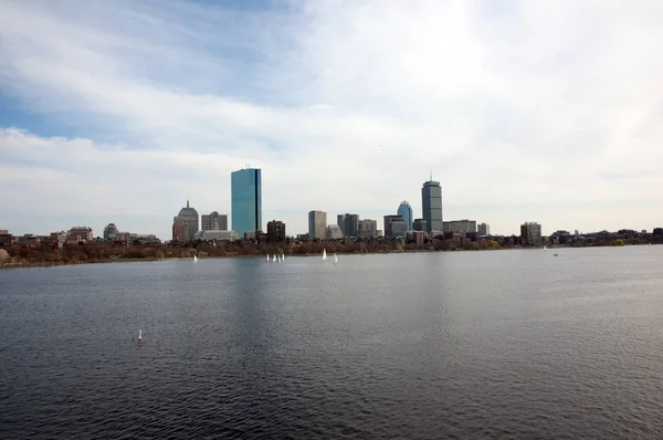 Boston Back Bay Skyline John Hancock Tower Cambridge Massachusetts Izlendi — Stok fotoğraf