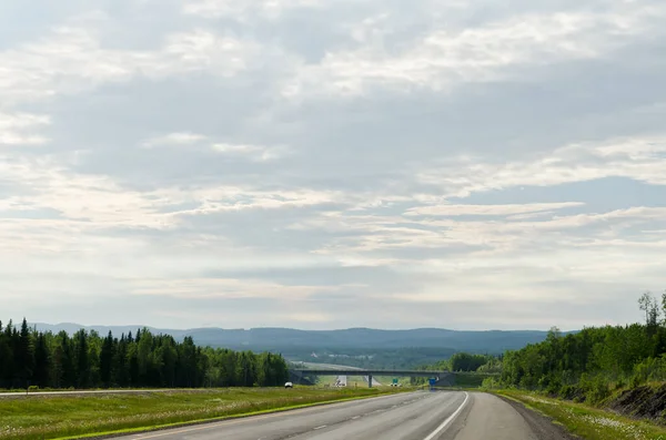 Autoroute Dans Partie Nord Nouveau Brunswick Canada — Photo