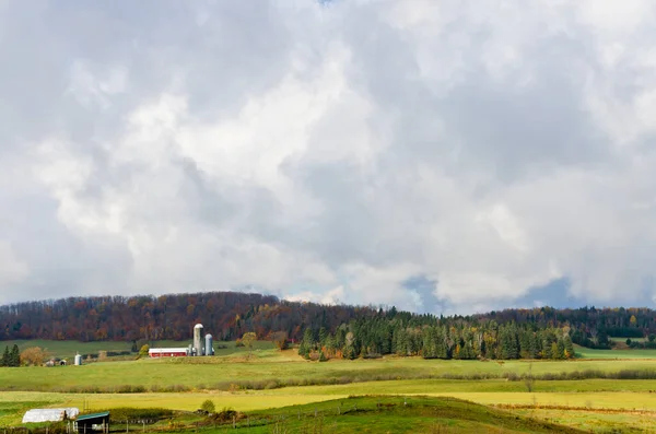 Rurar Τοπίο Φθινόπωρο Του Χρόνου Κεμπέκ Καναδάς — Φωτογραφία Αρχείου