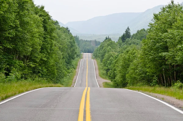 Road Genom Cape Breton Highlands Nationalpark Nova Scotia Kanada — Stockfoto