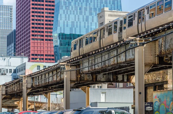 Zicht Gebouwen Het Centrum Van Chicago — Stockfoto