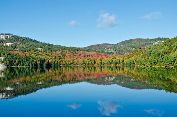 Salida Del Sol Sobre Lago Del Bosque Parque Killarney Canadá — Foto de Stock