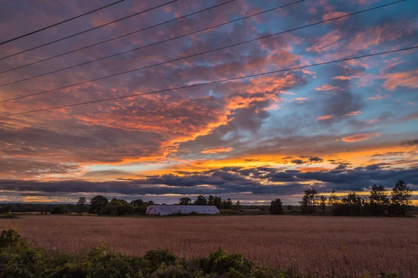 Bunter Sonnenuntergang Süden Von Ontario Kanada — Stockfoto